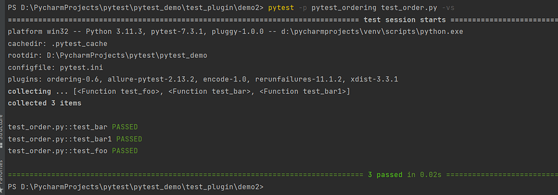 pytest命令行添加选项手动启用插件
