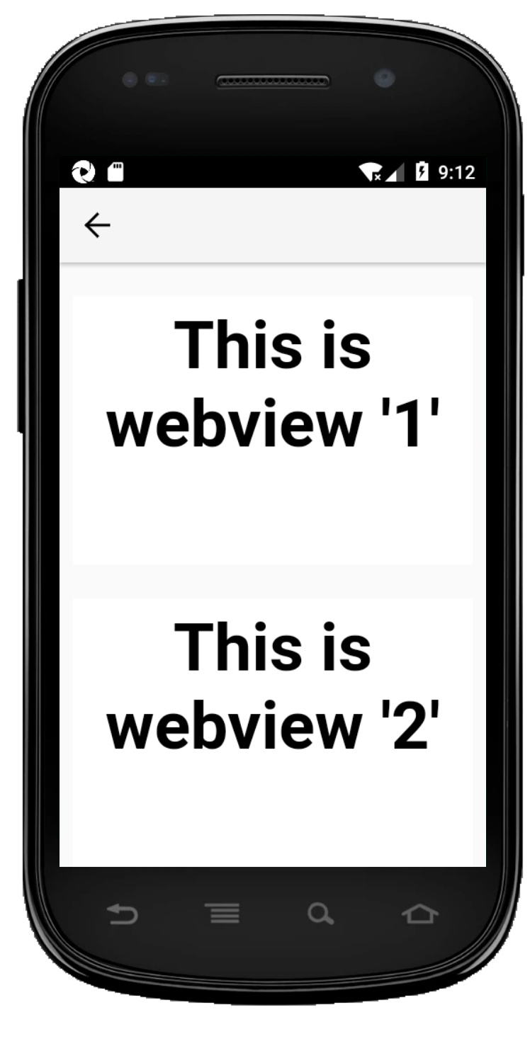 App with two webviews