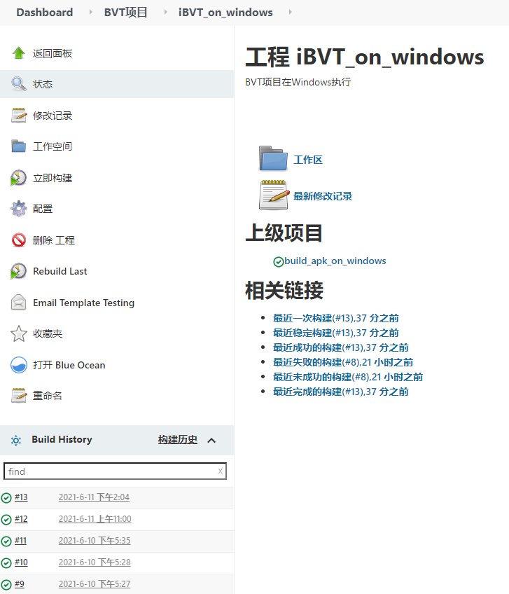 08 BVT项目在window执行构建结果
